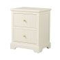 LINDON 2 DRAWER BEDSIDE CABINET WHITE