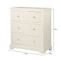 LINDON 4 DRAWER CHEST CABINET WHITE