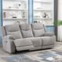 HERBERT E/RECLINING 3 SEATER SOFA - LIGHT GREY