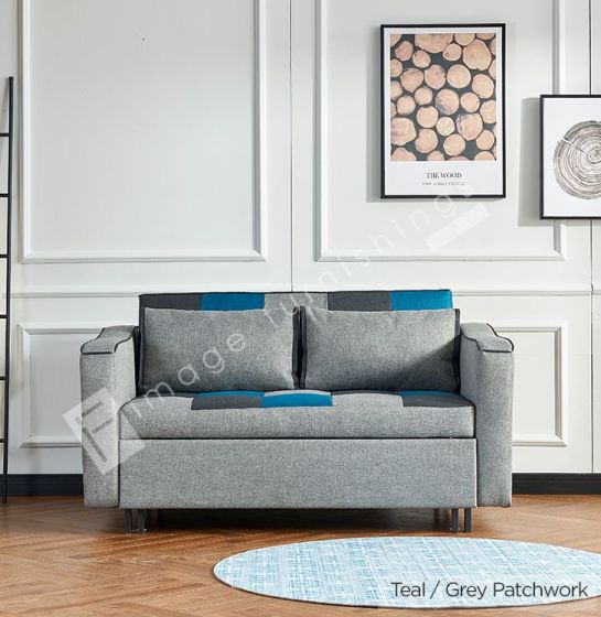 ASPEN SOFA BED TEAL / GREY