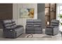 SAVOY GREY E/RECLINING 3 SEATER SOFA