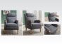 LISBON FIRESIDE ARMCHAIR - GREY