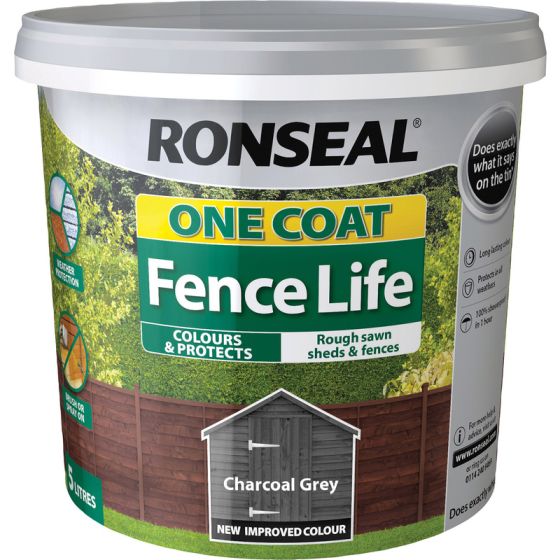 5lt RONSEAL FENCELIFE CHARCOAL GREY