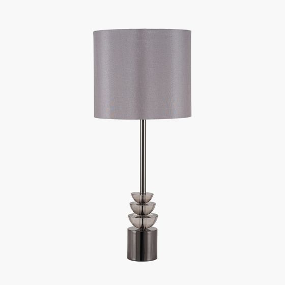 ARRAN SM GLASS & PEWTER T/LAMP