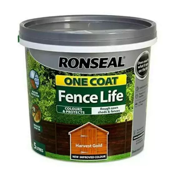 5lt RONSEAL FENCELIFE HARVEST GOLD