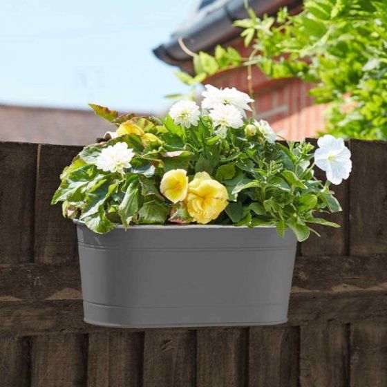 12" SLATE HANGING POT