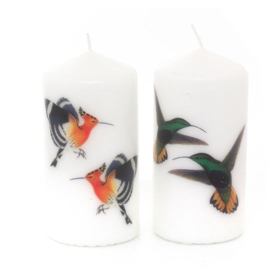 7x14cm BIRDS PILLAR CANDLE