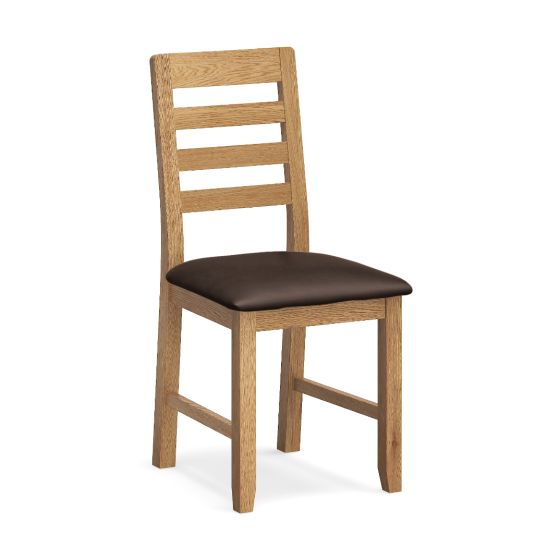 EDSON DINING CHAIR - BROWN PU