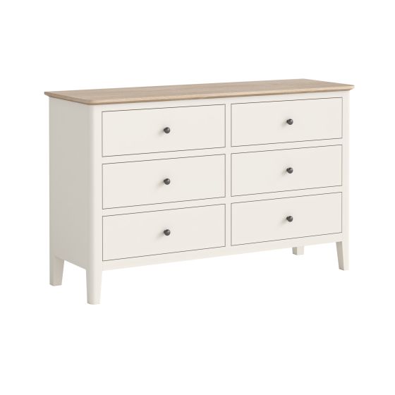 MARLOW 6 DWR WIDE CHEST - COCONUT WHITE