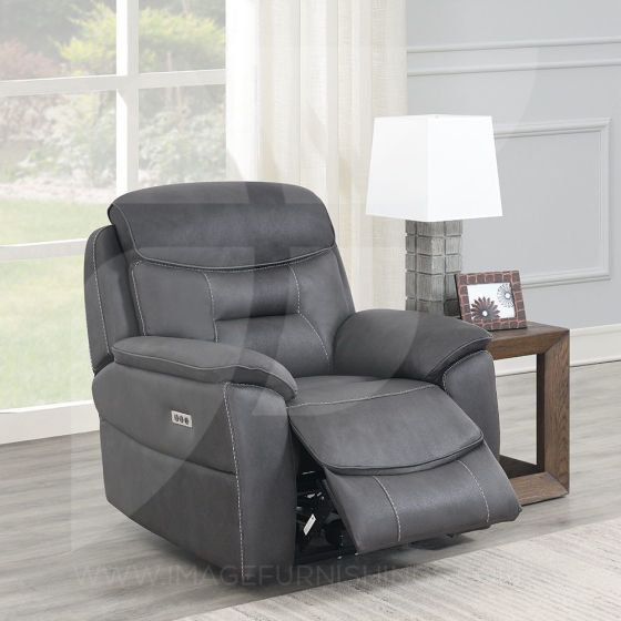 LEROY GREY ELECTRIC RECLINING ARMCHAIR