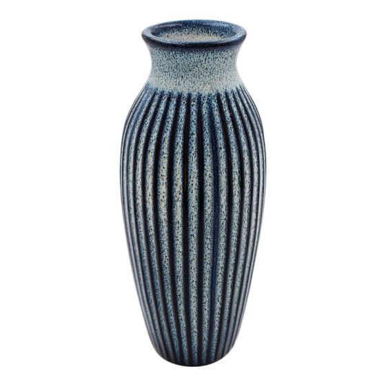 25.5cm WHITE REACTIVE GLAZE VASE