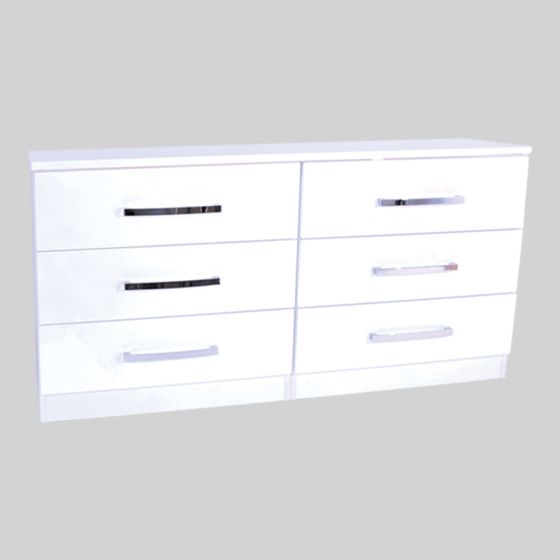 MIAMI WHITE 3 DWR DUAL CHEST - B HANDLE