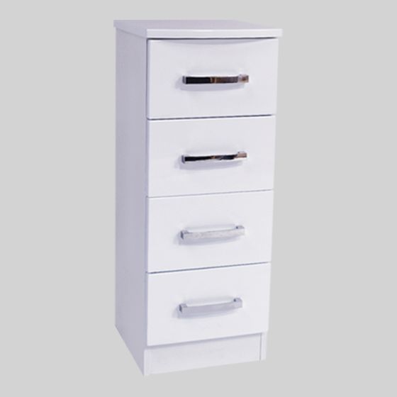 MIAMI WHITE 4 DWR NARROW CHEST - B HANDLE