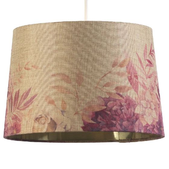 12" ROSE DRUM SHADE - GOLD INNER