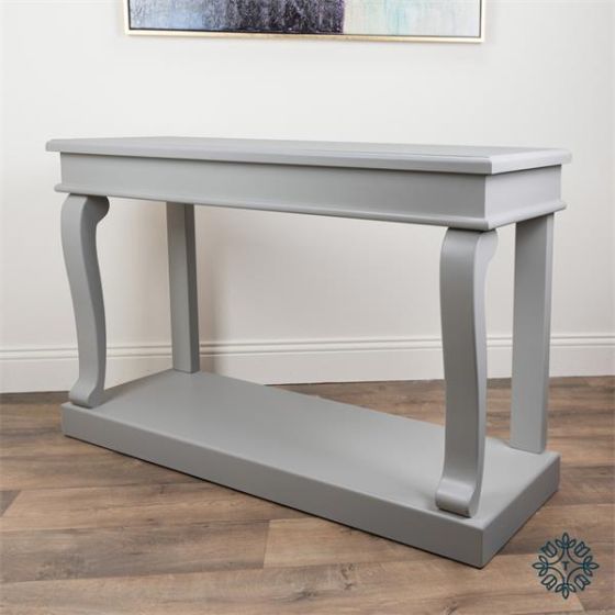 WARM GREY SCROLL CONSOLE TABLE