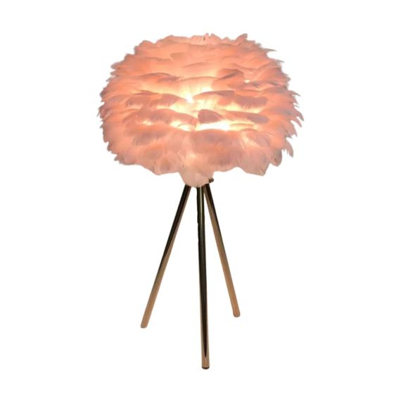 50cm PINK FEATHER T/LAMP