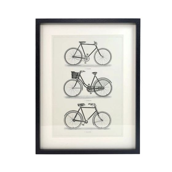 30x40 FRAMED BICYCLE WALL ART