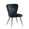 FLAVIA BLACK DINING CHAIR w/ BRASS LEG