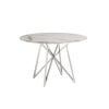 JENNIS 1.2m WHITE ROUND DINING TABLE