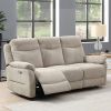 KEEGAN 3 SEATER OATMEAL E/RECLINING SOFA