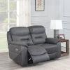 LEROY GREY 2 SEATER ELECTRIC RECLINING SOFA