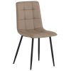 MANHATTAN TAUPE DINING CHAIR w/ GREY LEG