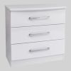 MIAMI WHITE 3 DWR WIDE CHEST - B HANDLE