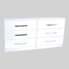 MIAMI WHITE 3 DWR DUAL CHEST - B HANDLE