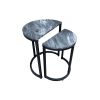 ALORA BLACK NEST OF 2 TABLES - HALF MOON