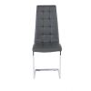 MORENO GREY DINING CHAIR w/ CHROME LEGS