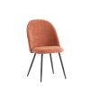 RAMONA FABRIC DINING CHAIR - RUST w/ BLACK LEGS