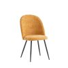 RAMONA FABRIC DINING CHAIR - YELLOW w/ BLACK LEGS