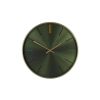 30cm GREEN BAKER AND BROWN METALLIC WALL CLOCK