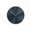 30cm BLUE BAKER AND BROWN METALLIC WALL CLOCK