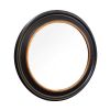 90cm MACY ROUND BLACK / GOLD WALL MIRROR