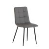 VIRGO GREY PU DINING CHAIR w/ GREY LEGS