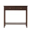 LINDON 2 DRAWER CONSOLE TABLE WALNUT BROWN