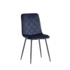 BELLA DEEP BLUE DINING CHAIR w/ BLACK LEGS