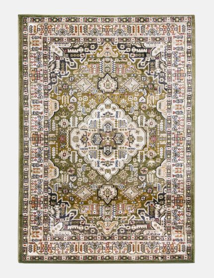 120x170 AZIZA MEDALLION GREEN RUG