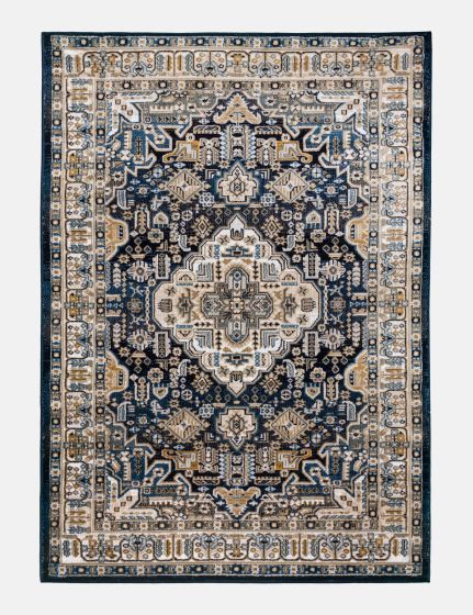 120x170 AZIZA MEDALLION NAVY RUG