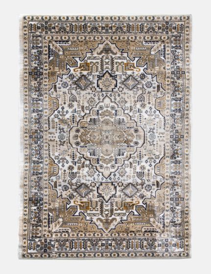 120x170 AZIZA MEDALLION NATURAL RUG