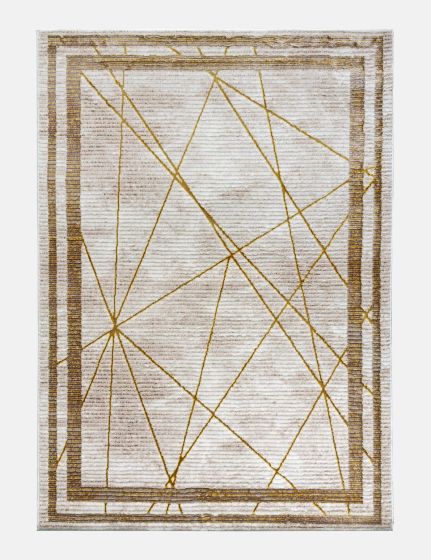 120x170 GLITZ ART DECO OCHRE RUG