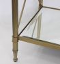 MEDALLION SIDE TABLE SQUARE ANTIQUE BRASS