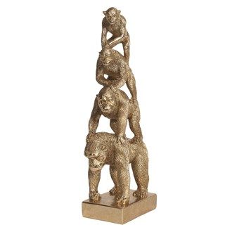 STANDING MONKEYS 40cm GOLD