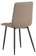 MANHATTAN TAUPE DINING CHAIR w/ GREY LEG