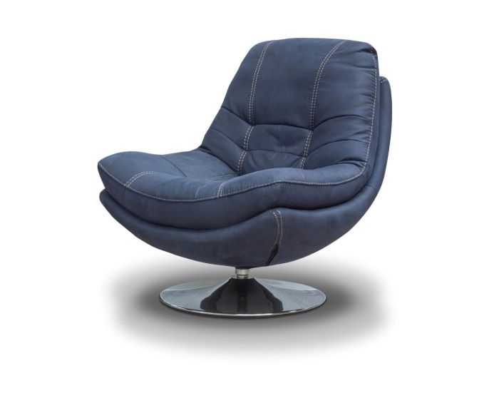 AXIS DENIM BLUE SWIVEL ARMCHAIR