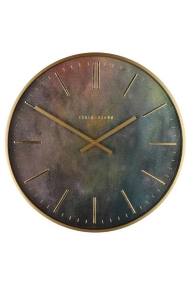 40cm INDIGOBAKER AND BROWN GALAXY WALL CLOCK