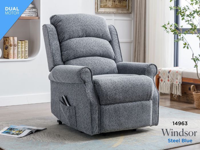 WINDSOR ST/BLUE LIFT & TILT ARMCHAIR - DUAL MOTOR