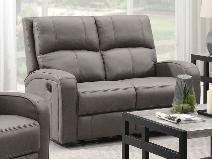 SILVERTON TAUPE 2 SEATER RECLINING SOFA