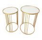 NEST OF 2 GOLD FREYA ACCENT TABLES